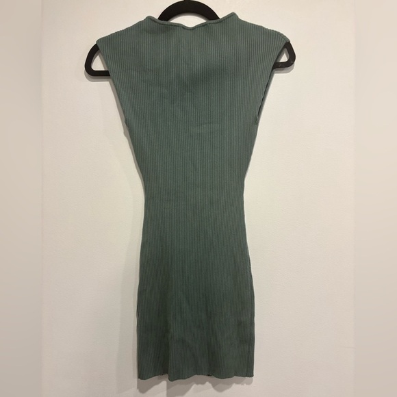 Aritzia Wilfred Ribbed Knit Dress in Sage Green - Picture 4 of 7